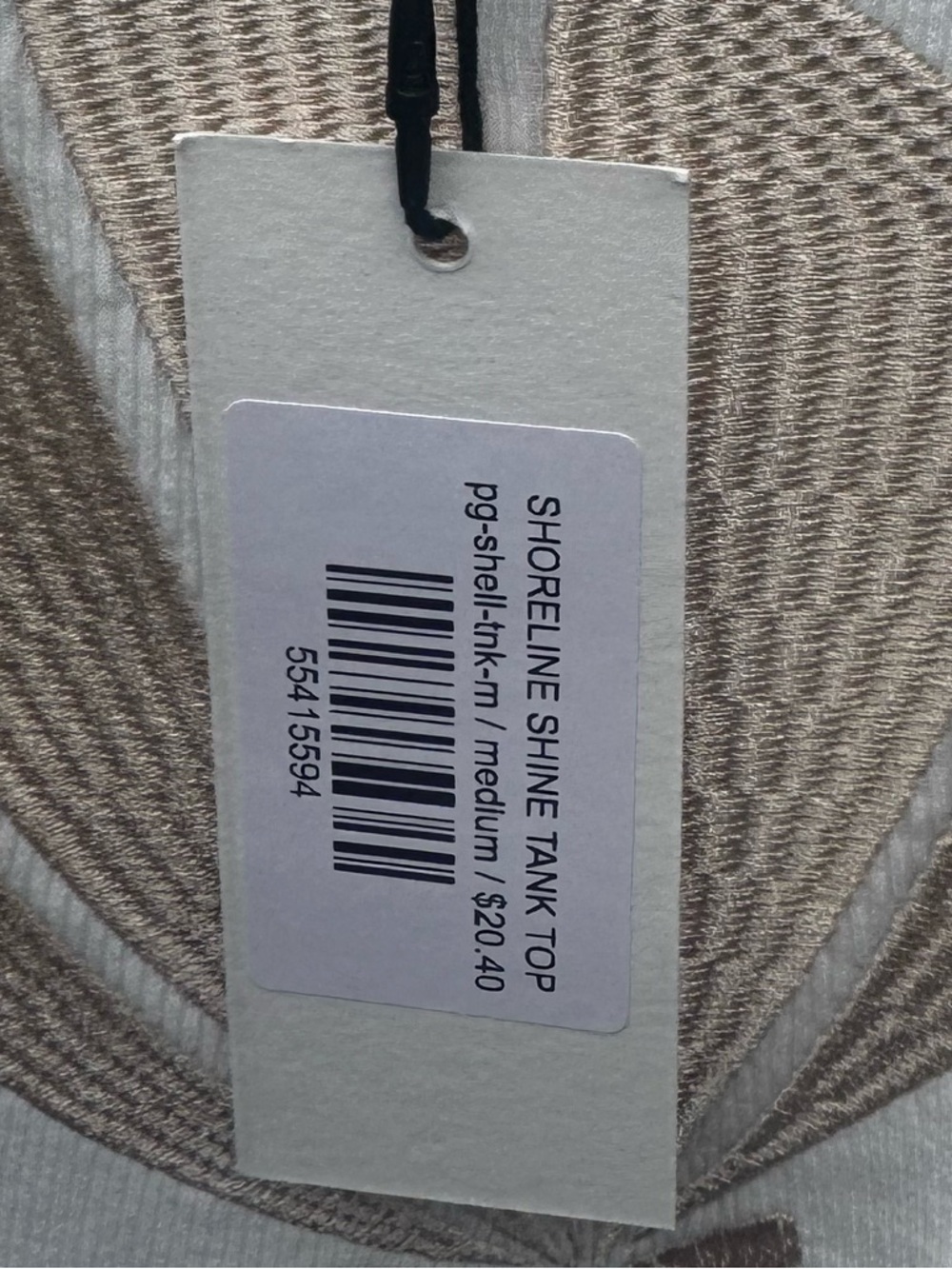 Pretty Garbage Cream Ribbed Shell-Embroidered Tank - Picture 3 of 4
